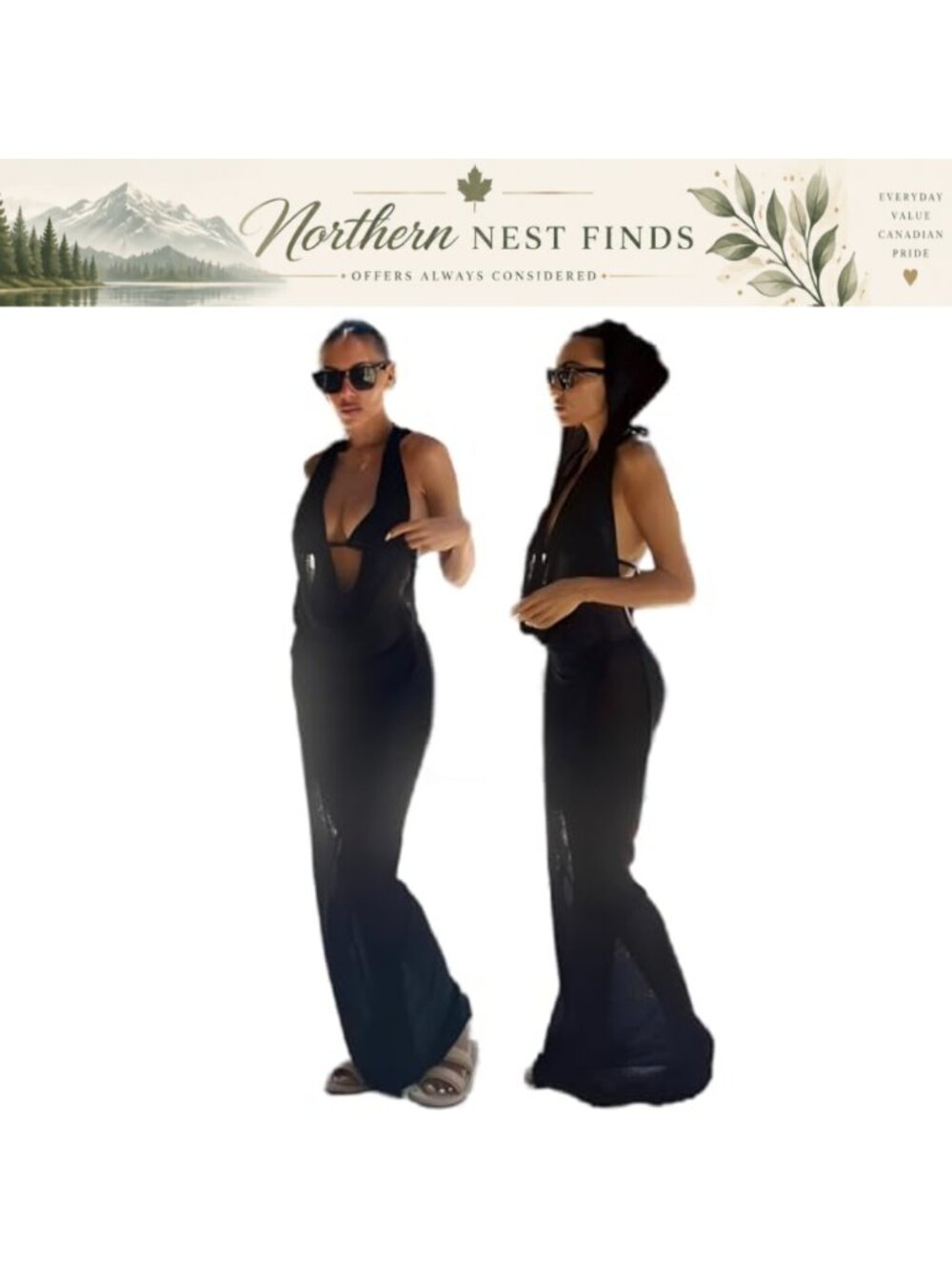 Sheer Mesh Hooded Maxi Cover Up Dress Sleeveless Sleeveless